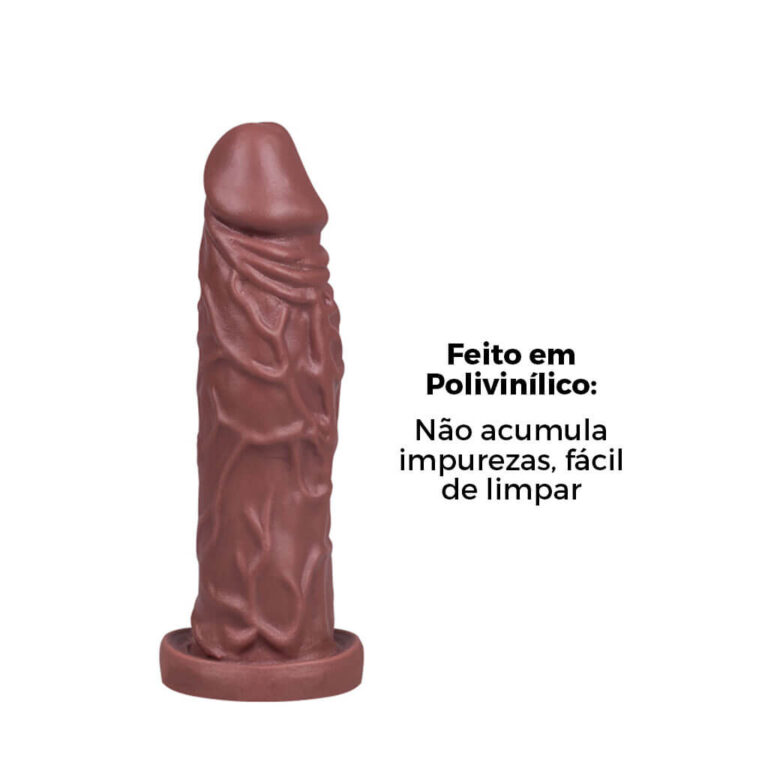 Pênis Pequeno 12cm x 3,2cm Marrom - Imagem 8