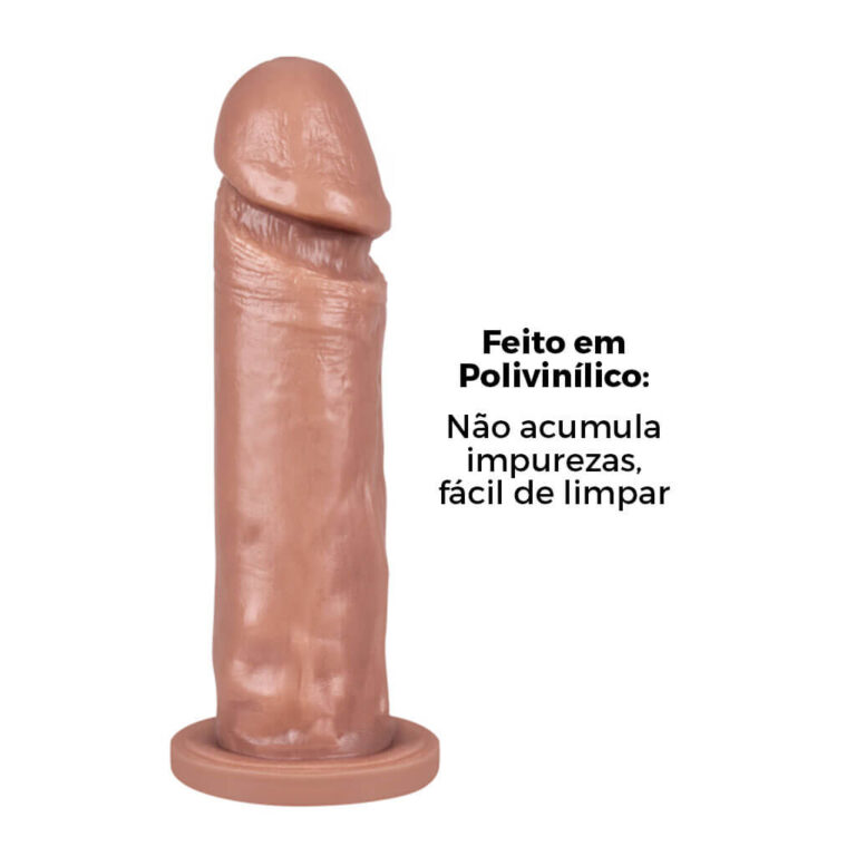 Pênis Médio 15cm x 3,7cm Bege - Imagem 8