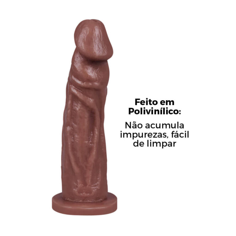 Pênis Médio 16cm x 3,4cm Marrom - Imagem 9