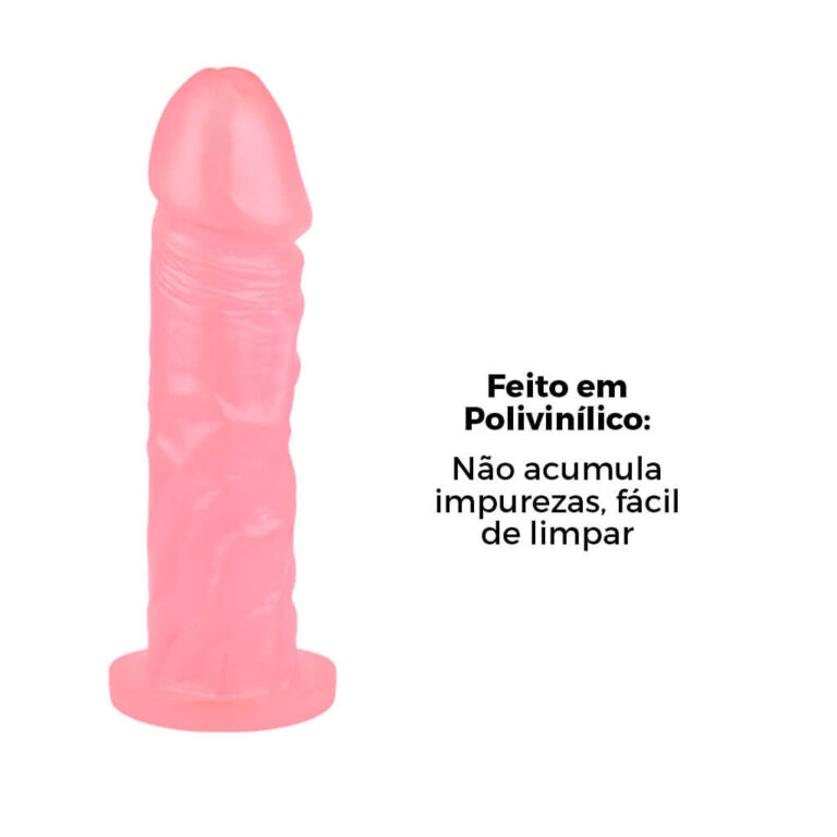 Pênis Médio 16,5cm x 3,6cm Colorido Rosa - Imagem 8