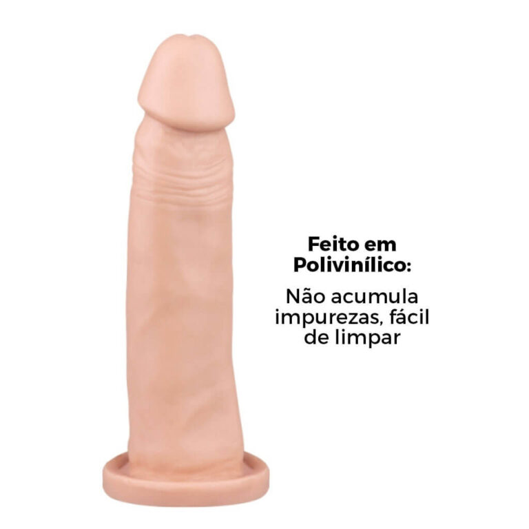 Pênis Médio 17,5cm x 4,5cm Bege - Imagem 8