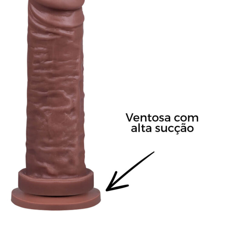 Pênis Grande 18cm x 4,5cm Marrom com Ventosa - Imagem 8
