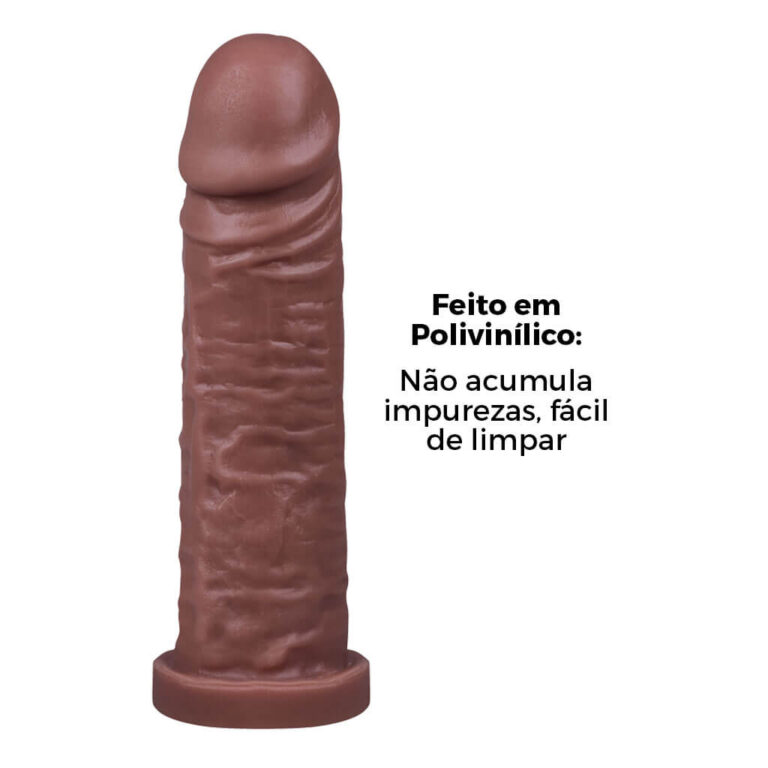 Pênis Grande 18cm x 4,5cm Marrom - Imagem 8