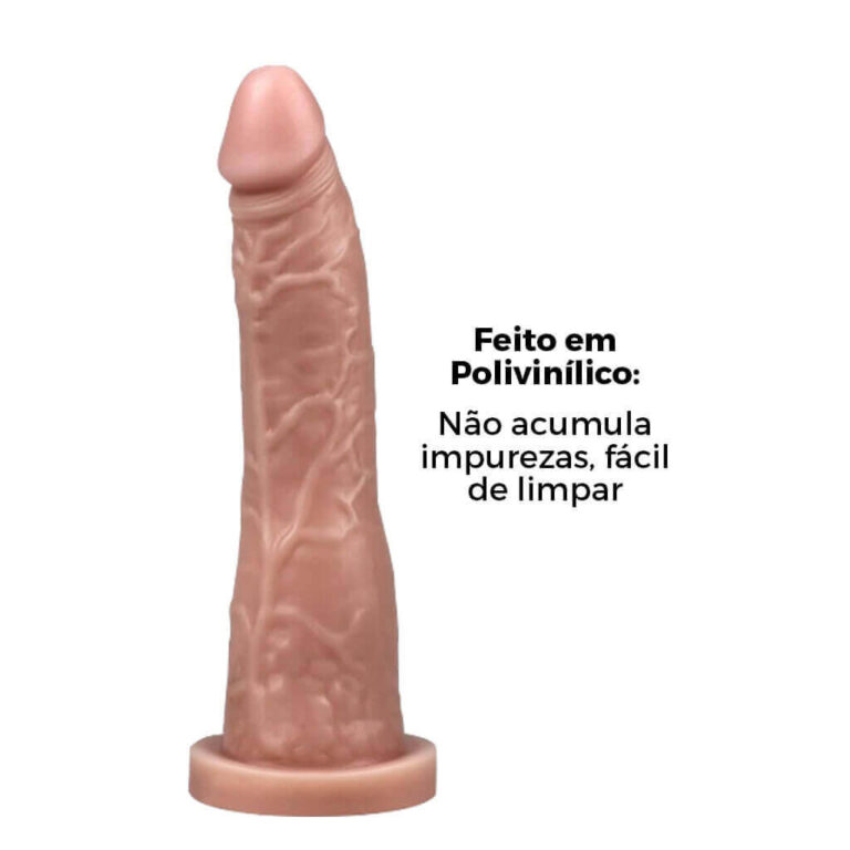 Pênis Grande 19cm x 3,8cm Bege - Imagem 8