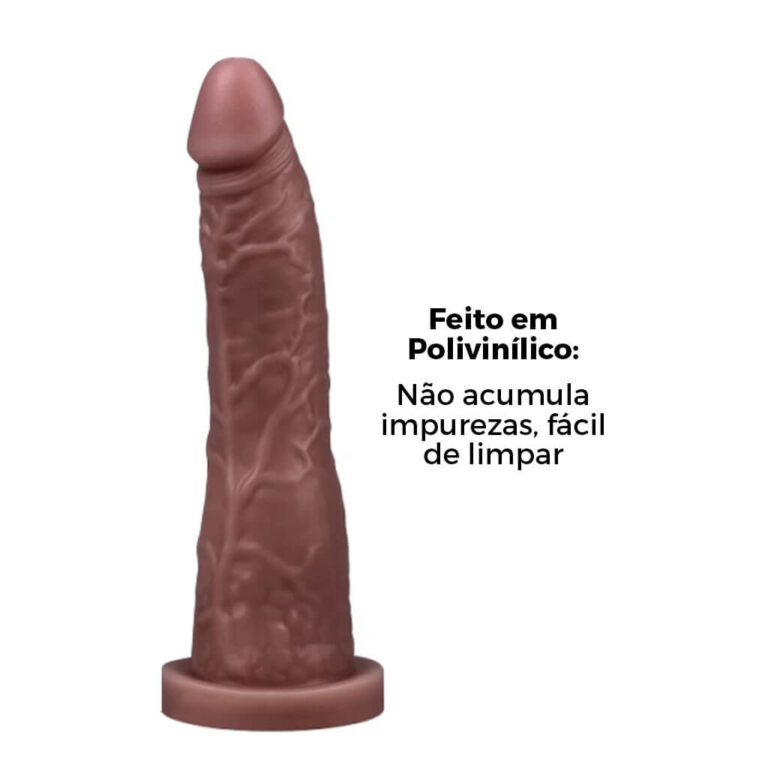 Pênis Grande 19cm x 3,8cm Marrom - Imagem 7