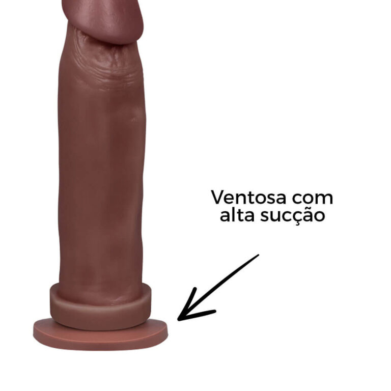 Pênis Grande 20,5cm x 5cm Marrom com Ventosa - Imagem 8