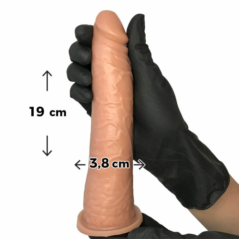 Pênis Grande 19cm x 3,8cm Bege - Imagem 3