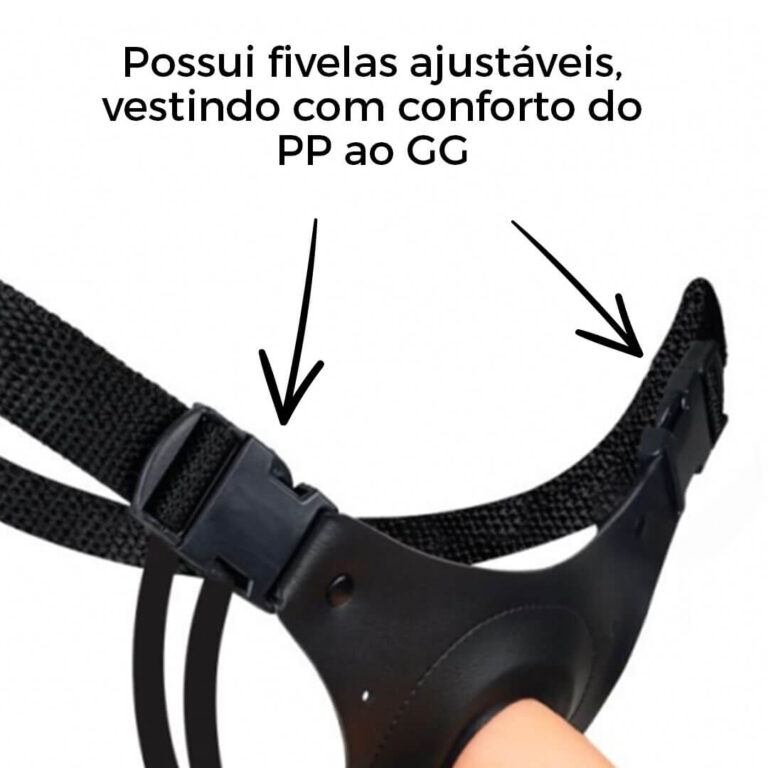 Cinta Peniana Média 14cm x 4cm com Pênis Bege - Imagem 10