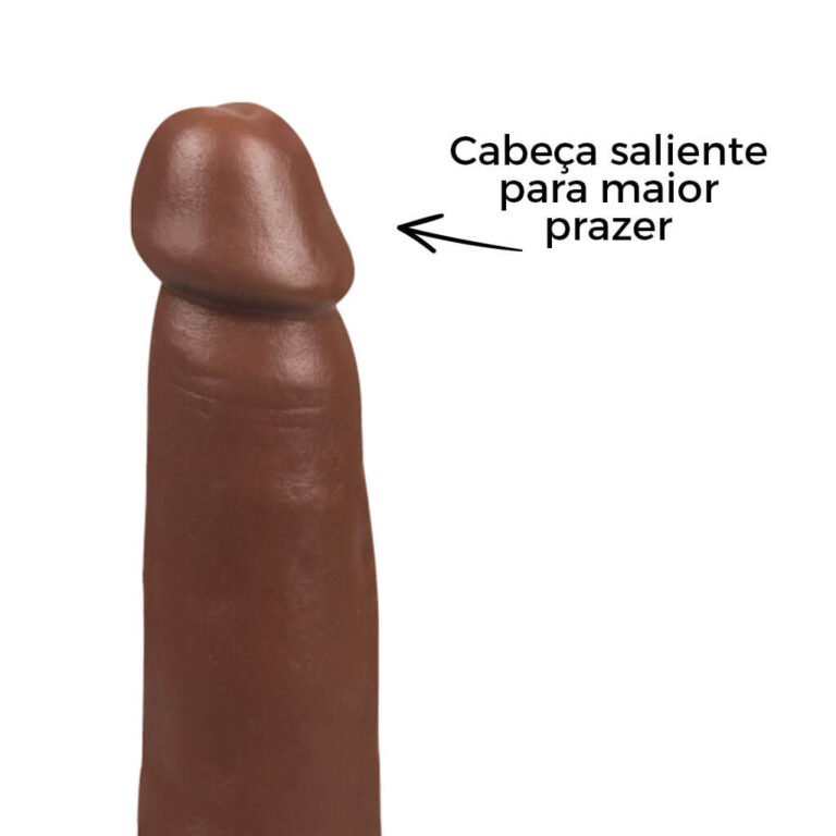 Pênis Médio 14cm x 3,5cm Marrom com Ventosa - Imagem 8