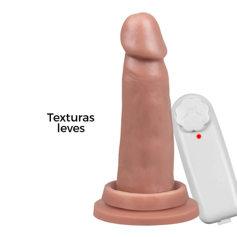 Pênis Médio 14cm x 3,5cm Bege com Ventosa e Vibro - Imagem 9