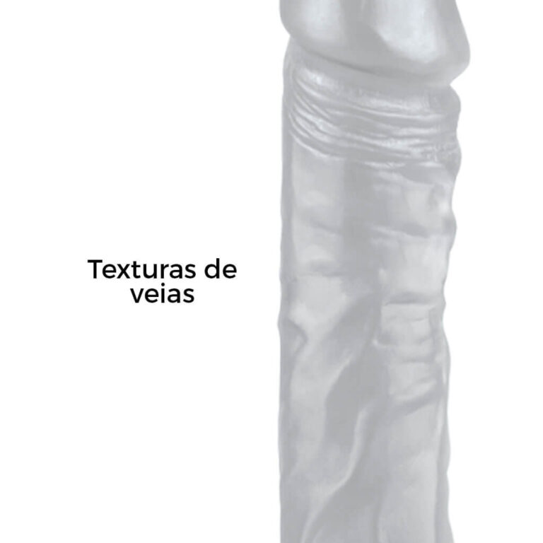 Pênis Médio 16,5cm x 3,6cm Colorido Transparente - Imagem 9