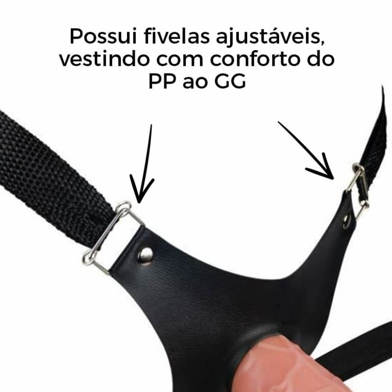 Cinta Peniana Para Dupla Penetração Na Mulher 12cm x 3cm com Pênis Bege - Imagem 9