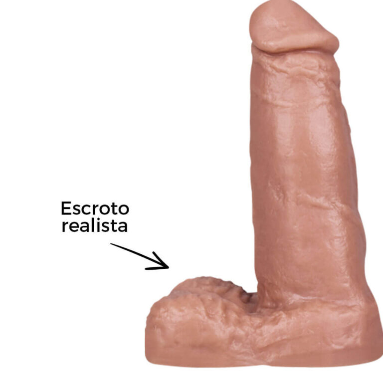 Pênis Pequeno 12,5cm x 3,2cm Bege com Escroto - Imagem 9