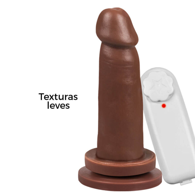 Pênis Médio 14cm x 3,5cm Marrom com Ventosa e Vibro - Imagem 11