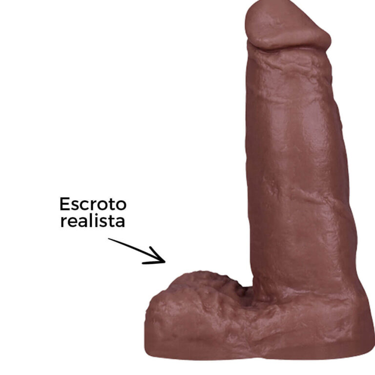 Pênis Pequeno 12,5cm x 3,2cm Marrom com Escroto - Imagem 9