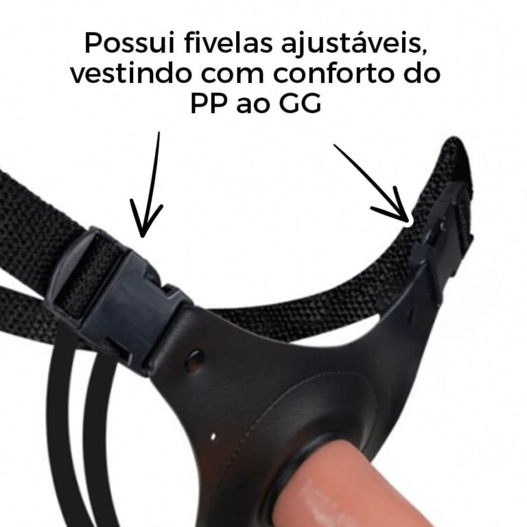 Cinta Peniana Média 14,8 x 3,6cm com Pênis Bege - Imagem 10