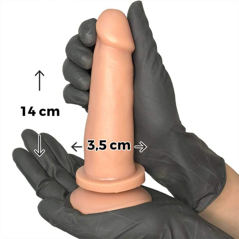 Pênis Médio 14cm x 3,5cm Bege com Ventosa - Imagem 3