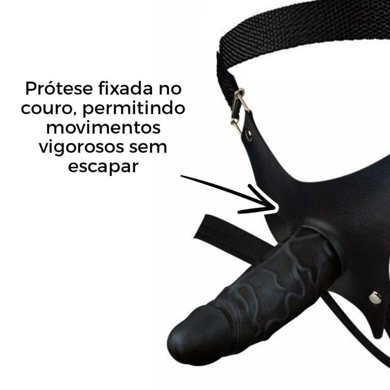 Cinta Peniana Para Dupla Penetração Na Mulher 12cm x 3cm com Pênis Preta - Imagem 12