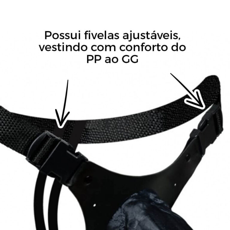 Cinta Peniana Grande 18,5cm x 5cm Preta com Escroto - Imagem 9