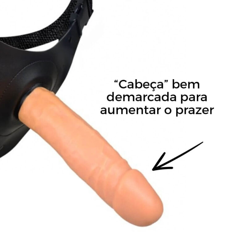 Cinta Peniana Média 17,5cm x 4,5cm com Pênis Bege - Imagem 8