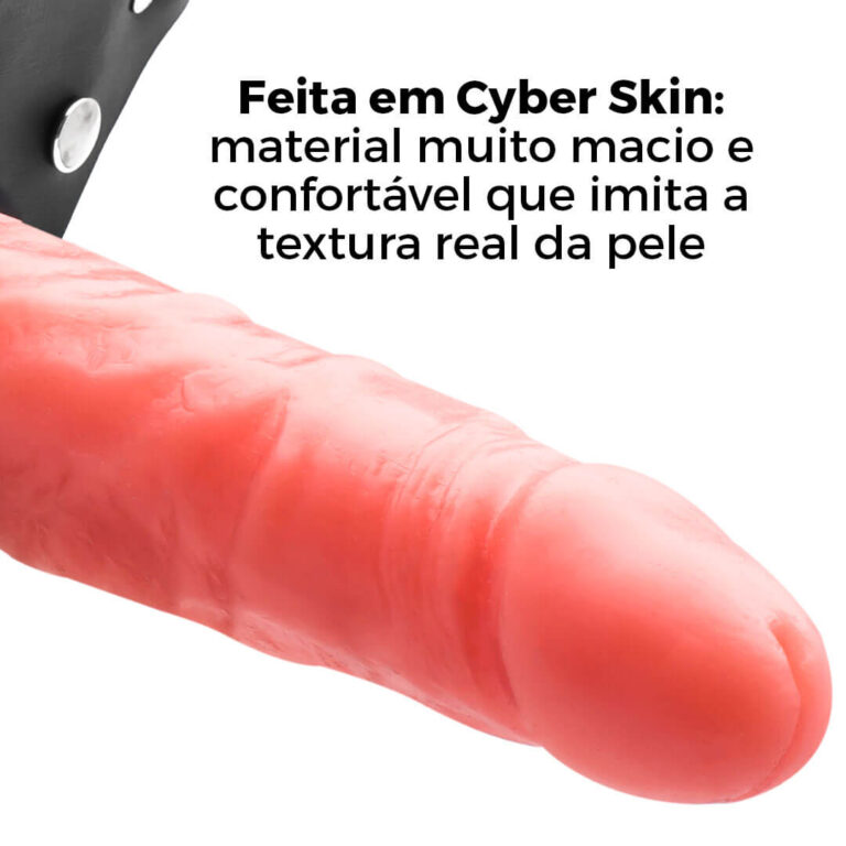 Cinta Peniana Cyberskin com Vértebra Interna 16cm x 3,6cm - Imagem 11