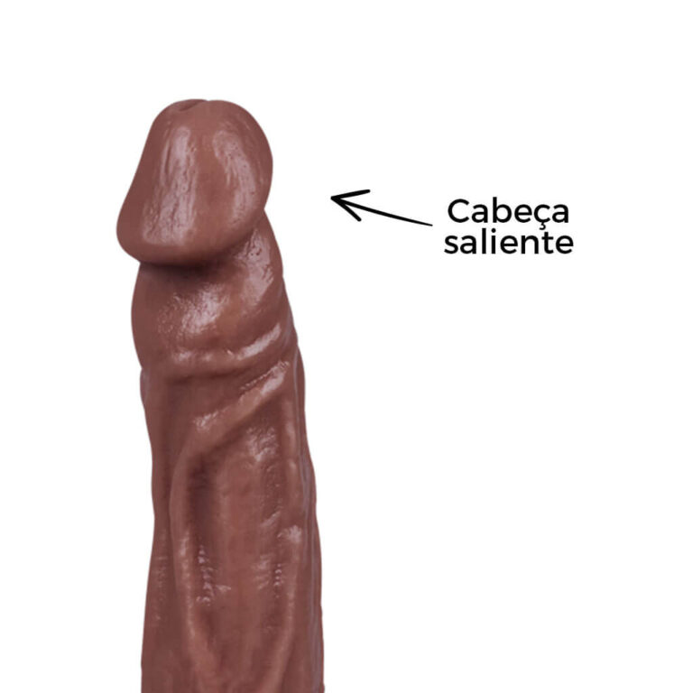 Pênis Médio 16cm x 3,4cm Marrom - Imagem 11