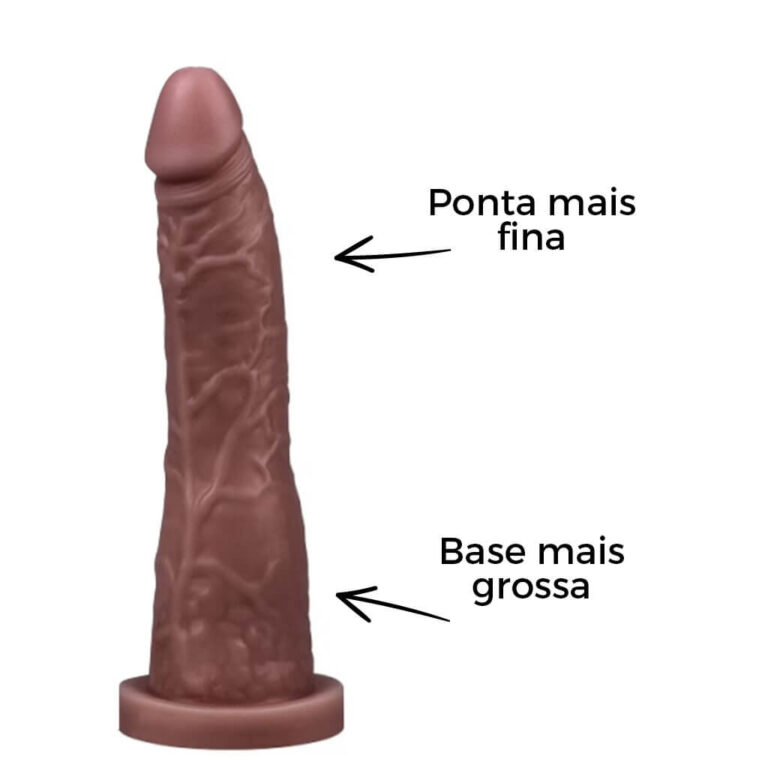 Pênis Grande 19cm x 3,8cm Marrom - Imagem 9