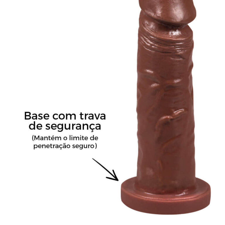Pênis Médio 16cm x 3,8cm Marrom - Imagem 11