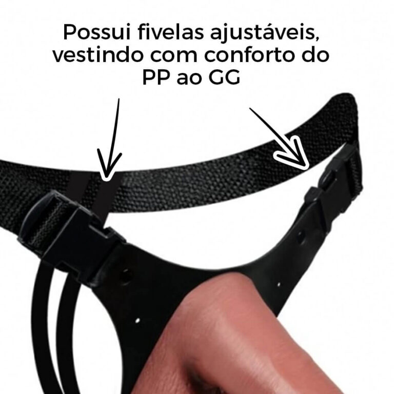 Cinta Peniana Grande 17,5cm x 4cm com Pênis e Escroto Marrom - Imagem 8