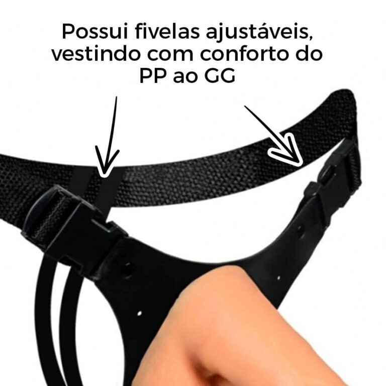 Cinta Peniana Grande 17,5cm x 4cm com Pênis e Escroto Bege - Imagem 6
