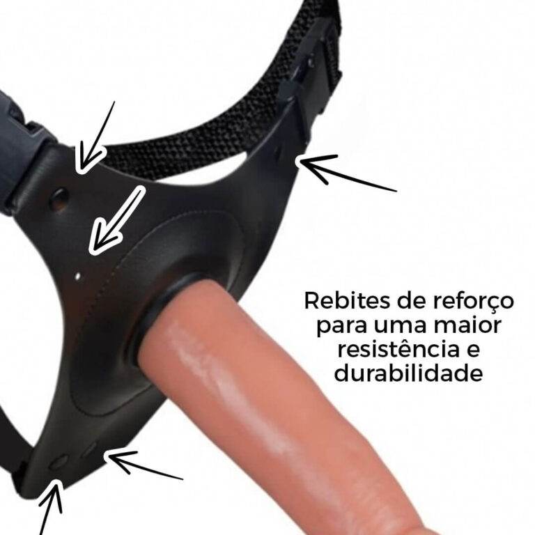 Cinta Peniana Média 14,8 x 3,6cm com Pênis Bege - Imagem 12
