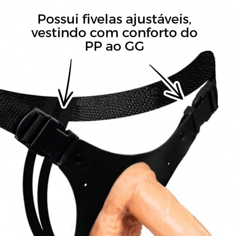 Cinta Peniana Pequena 12,5cm x 3,2cm com Pênis Bege e Escroto - Imagem 9