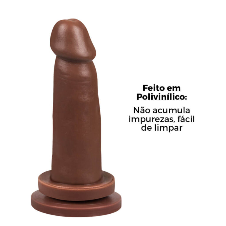 Pênis Médio 14cm x 3,5cm Marrom com Ventosa - Imagem 10