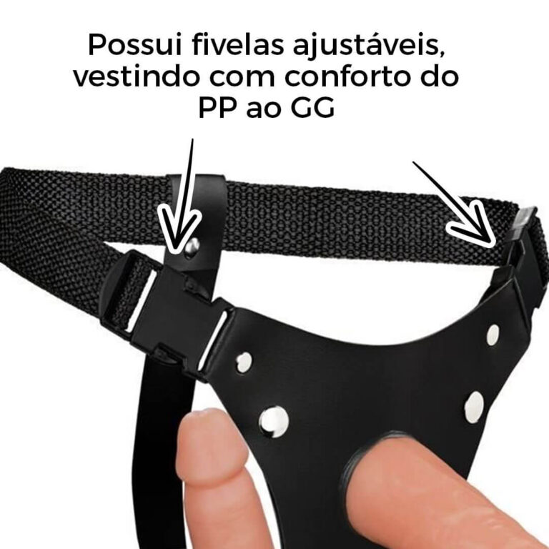 Cinta Peniana Dupla 2 Pênis 17cm x 4cm e 14cm x 3,5cm Bege - Imagem 12