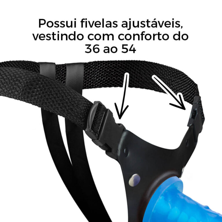Cinta Peniana com Vértebra Colorida Azul 15cm x 4cm - Imagem 9