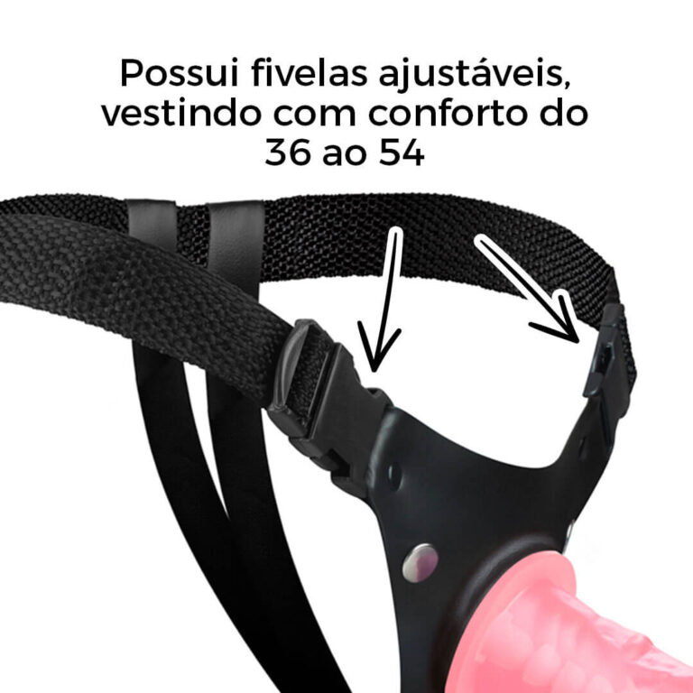 Cinta Peniana com Vértebra Colorida Rosa Claro 15cm x 4cm - Imagem 9