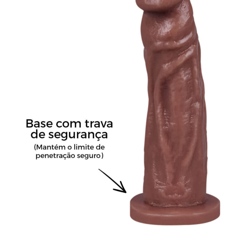 Pênis Médio 16cm x 3,4cm Marrom - Imagem 12