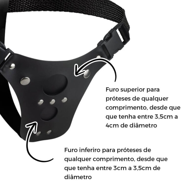 Cinta Peniana Dois Furos Dupla Penetração Ânus e Vagina (Sem Prótese) - Imagem 4