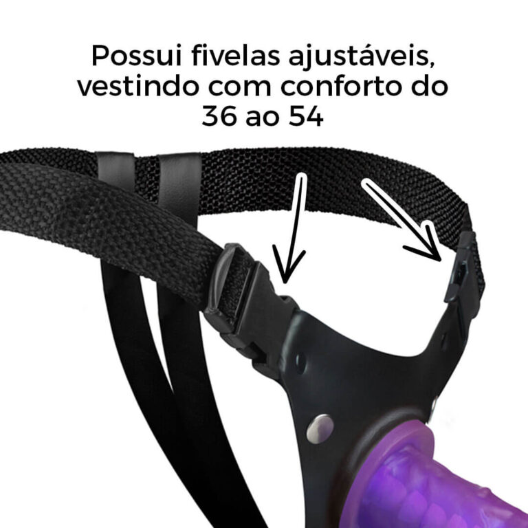 Cinta Peniana com Vértebra Colorida Roxa 15cm x 4cm - Imagem 9