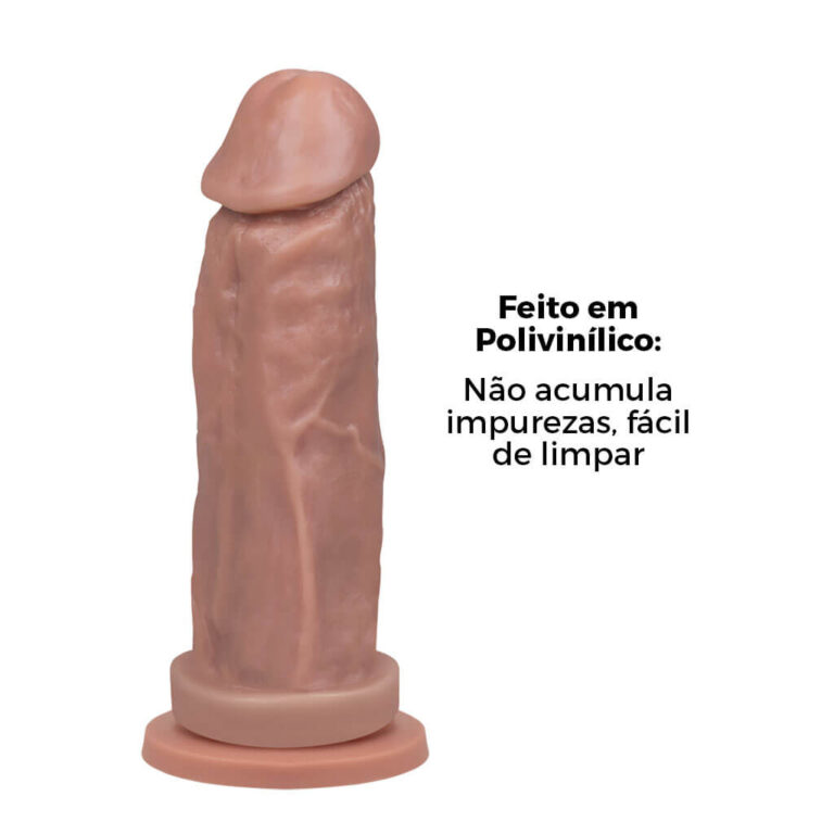 Pênis Médio 17cm x 4,5cm Bege com Ventosa - Imagem 11