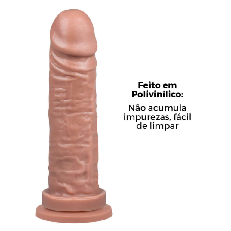 Pênis Grande 18cm x 4,5cm Bege com Ventosa - Imagem 11