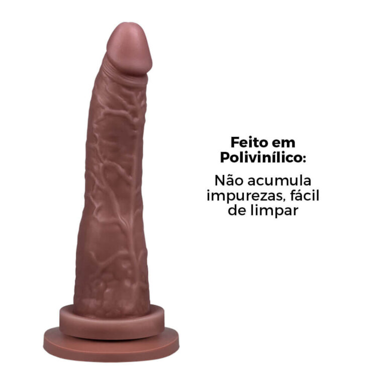 Pênis Grande 19cm x 3,8cm Marrom com Ventosa - Imagem 11