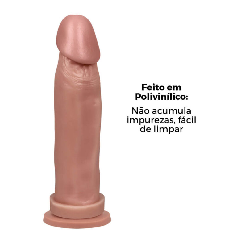 Pênis Grande 20,5cm x 5cm Bege com Ventosa - Imagem 11
