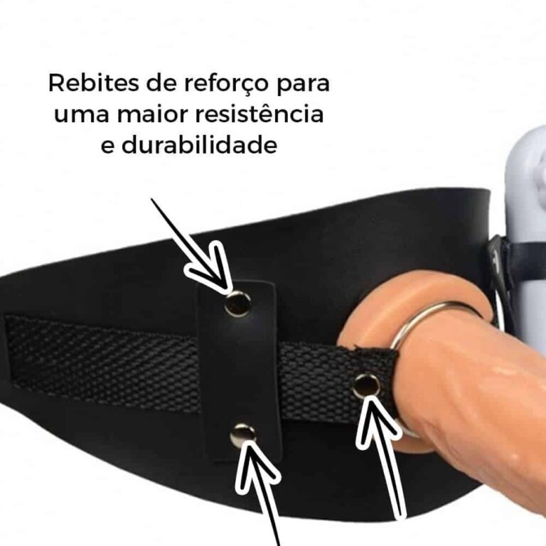 Cinta Peniana de Coxa 16cm x 3,4cm com Vibro Bege - Imagem 14