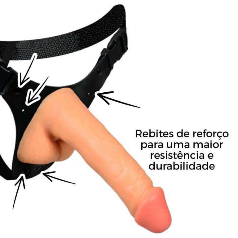 Cinta Peniana Grande 17,5cm x 4cm com Pênis e Escroto Bege - Imagem 10