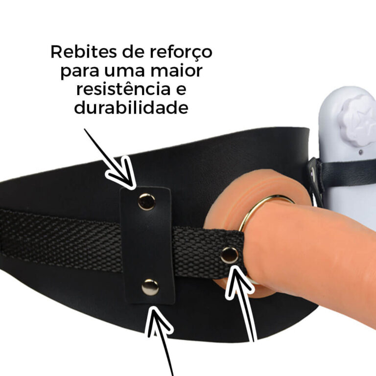 Cinta Peniana de Coxa 15cm x 4,5cm com Vibro Bege - Imagem 11