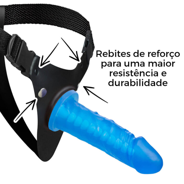 Cinta Peniana com Vértebra Colorida Azul 15cm x 4cm - Imagem 10