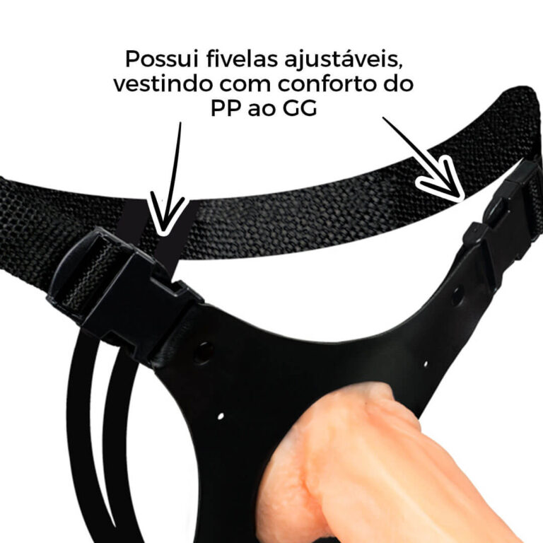 Cinta Peniana Grande 18,5cm x 5cm Bege com Escroto - Imagem 8