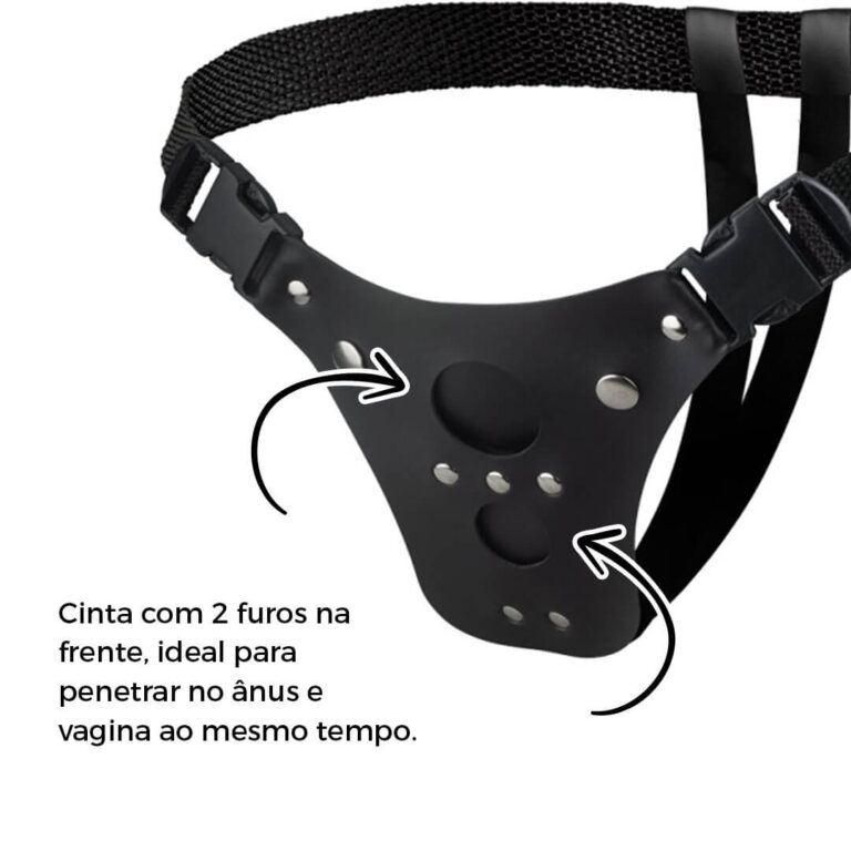 Cinta Peniana Dois Furos Dupla Penetração Ânus e Vagina (Sem Prótese) - Imagem 6