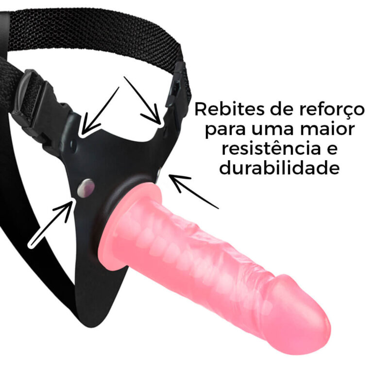 Cinta Peniana com Vértebra Colorida Rosa Claro 15cm x 4cm - Imagem 10